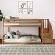 preview thumbnail 15 of 42, Max and Lily Twin over Twin Low Bunk Bed with Staircase