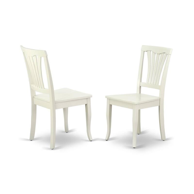 HomeStock 3-Piece Linen White Finish Solid Wood Top - Round Dining Room Set - Seats 4