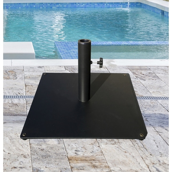 Umbrella steel base clearance