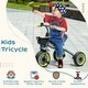preview thumbnail 35 of 48, Toddler Tricycle with Adjustable Seat, Fun Bell, Basket, and EVA Wheels for Kids 2-5 Years