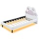 preview thumbnail 9 of 14, Twin Size Upholstered Platform Bed with Animal Paw Headboard and LED Lights
