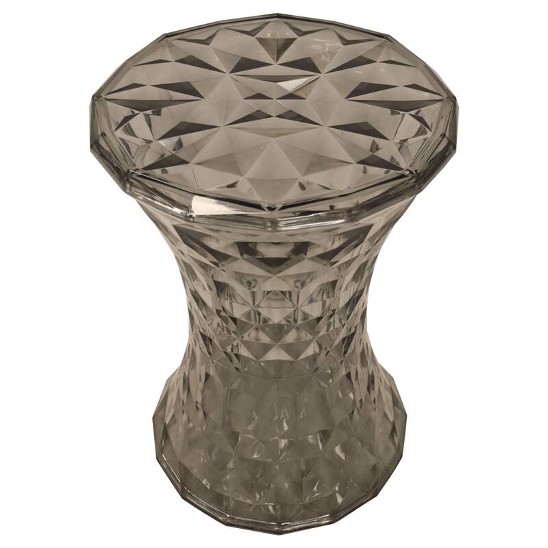 Plastic Side Table with a Diamond Pattern Design Clio Series