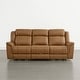 preview thumbnail 51 of 82, Spruce & Spring Genuine Leather Power Reclining Sofa with Optional Console & Flip-Down Table