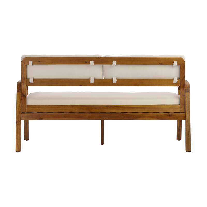 Christopher Knight Home - Solid Acacia Wood Outdoor Patio Loveseat & Coffee Table Set