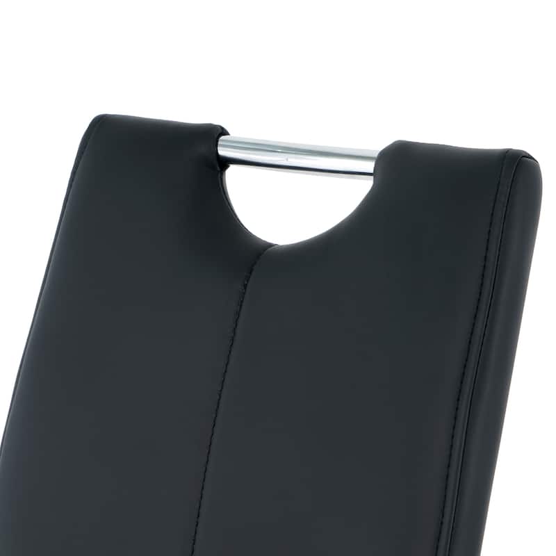 Modern Dining Chairs with Faux Leather Padded Seat