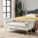 preview thumbnail 52 of 65, Armed Ottoman Bench PU Leather Bench Button Tufted Sofa Stool Bench Footrest Stoolfor Entryway, Living Room and Window