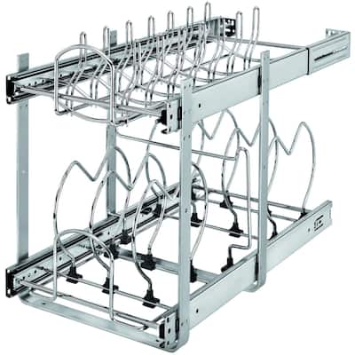 Rev-A-Shelf 5CW2 Series Pull Out 2 Tier Cookware Organizer for 12 Inch