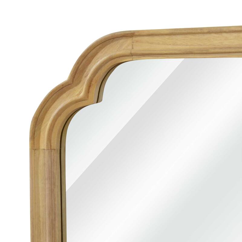 20"x 30" Solid Wood Frame Rounded Corner Decorative Mirror, For Bedroom, Bathroom, Living Room, Entryway