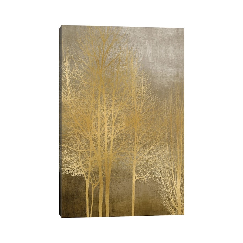 iCanvas "Gold Trees On Brown Panel I" by Kate Bennett Canvas Print