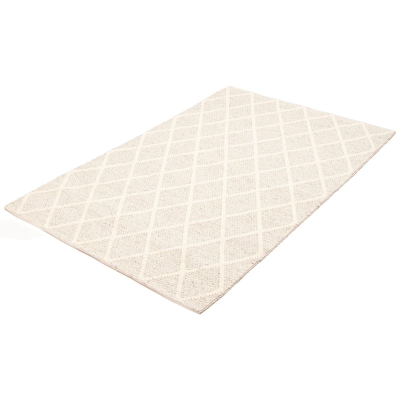 ECARPETGALLERY Braid weave Sienna Cream Wool Rug - 4'11 x 7'11