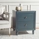 preview thumbnail 1 of 3, SAFAVIEH Blaise Dark Teal 2-Drawer Storage Night Stand Table - 22" x 22" x 26"