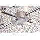 preview thumbnail 3 of 8, Chrome 4-Light Beaded Drum Crystal Semi Flush Mount