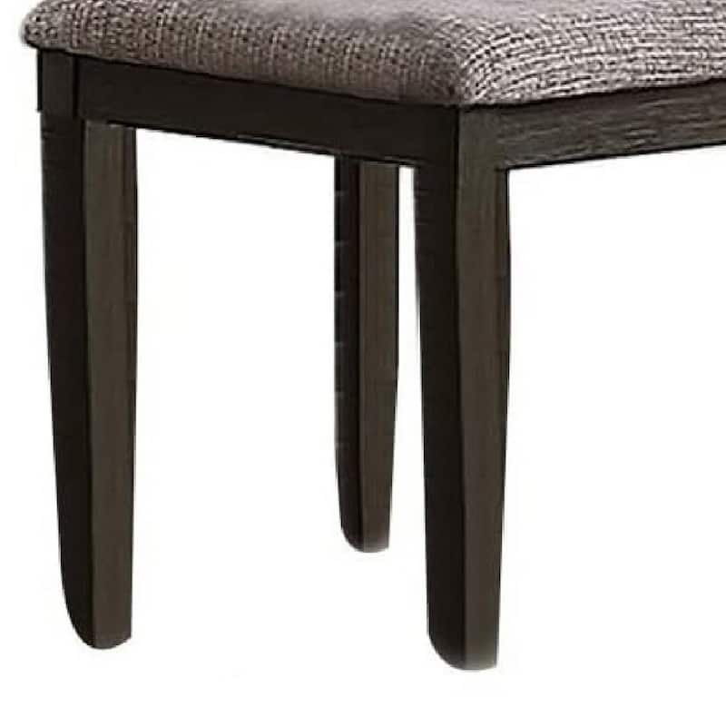 Gray/Gray Fabric Upholstered Wood Frame Dining Chair, Set of 2, Sturdy Dining Chair for Dining Rooms - 19
