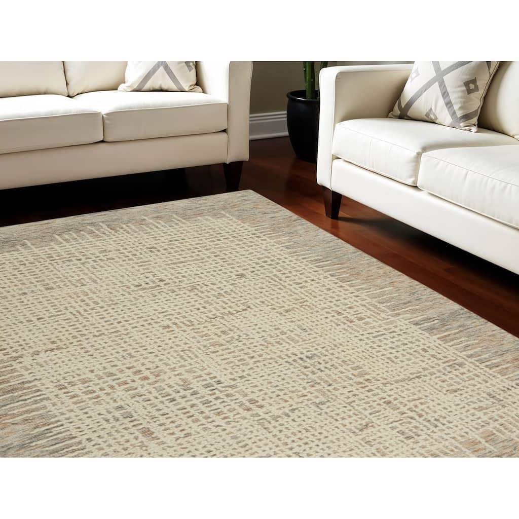 Fase Power Loomed Abstract Modern Soft Area Rug By HomeRoots - 117' X '93' X '0.5