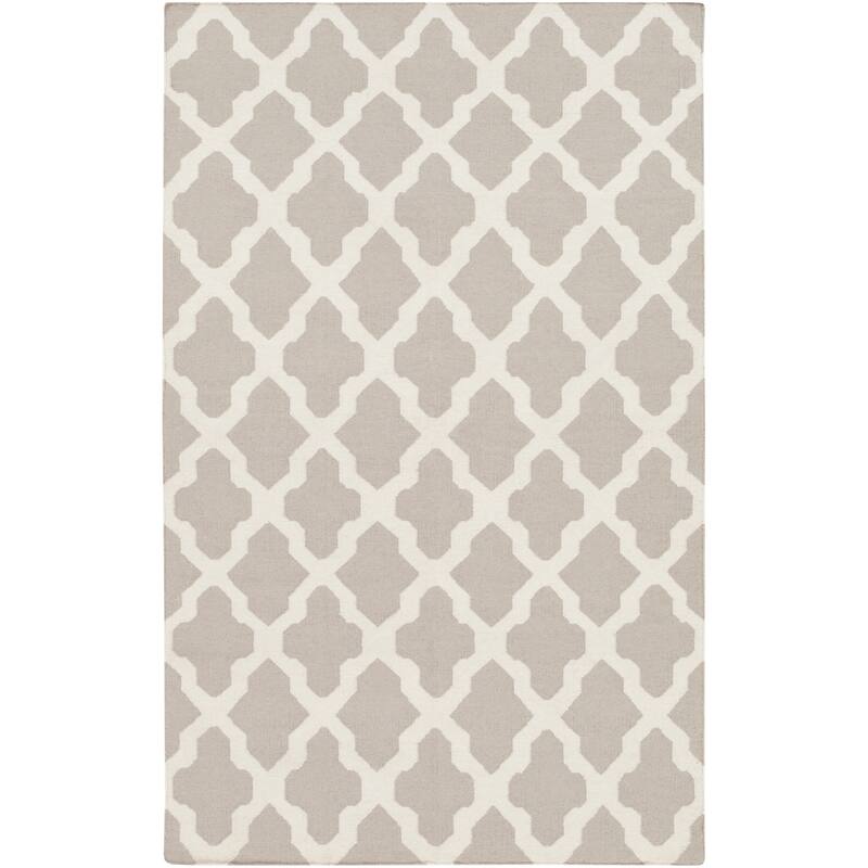 Hand-Woven Ashley Lattice Reverisble Flatweave Wool Area Rug - 5' x 8'