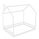 preview thumbnail 5 of 7, Solid Pine Wood Full Size Floor House Bed Play House Bed, White