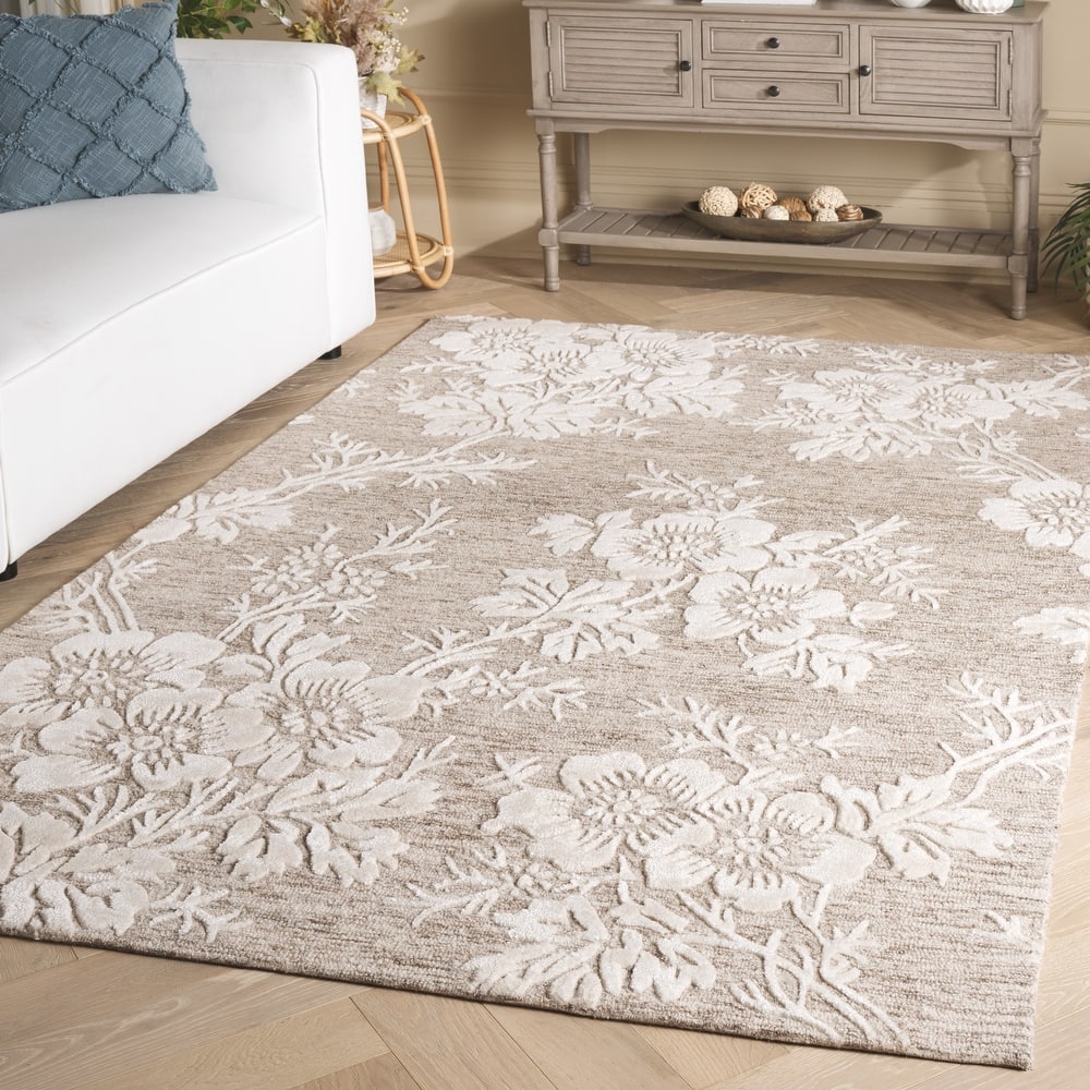 SAFAVIEH Handmade Glamour Veselina Modern Wool & Viscose Rug