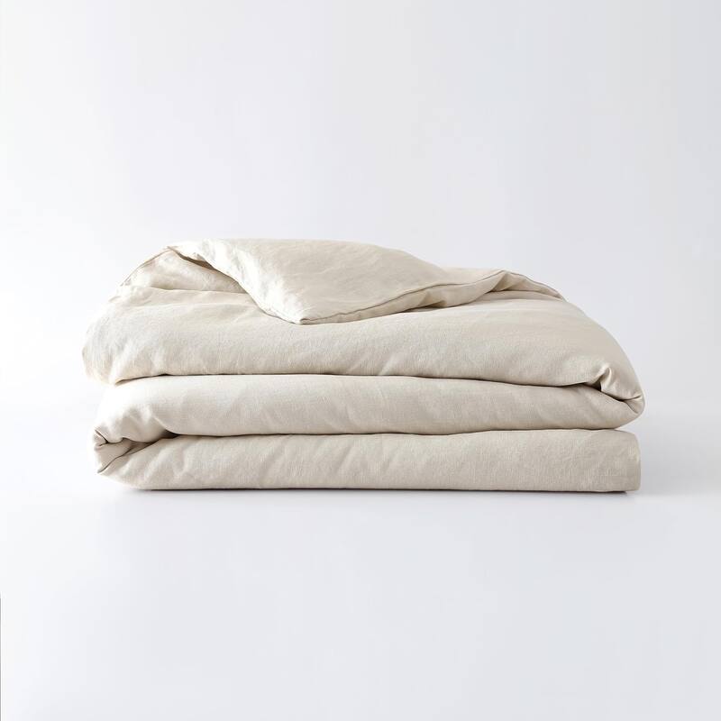 French Linen Duvet Cover for Weighted Blanket - Oatmeal - Queen