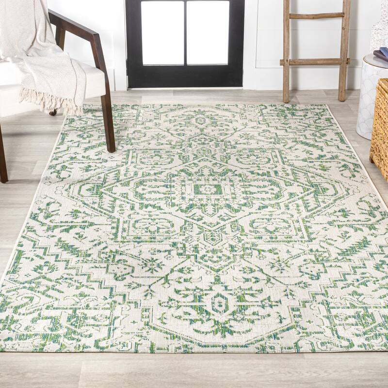 JONATHAN Y Charleston Medallion Indoor/Outdoor Area Rug