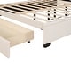 preview thumbnail 11 of 12, Queen Upholstered Platform Bed with Wingback Headboard and Large Storage Drawer