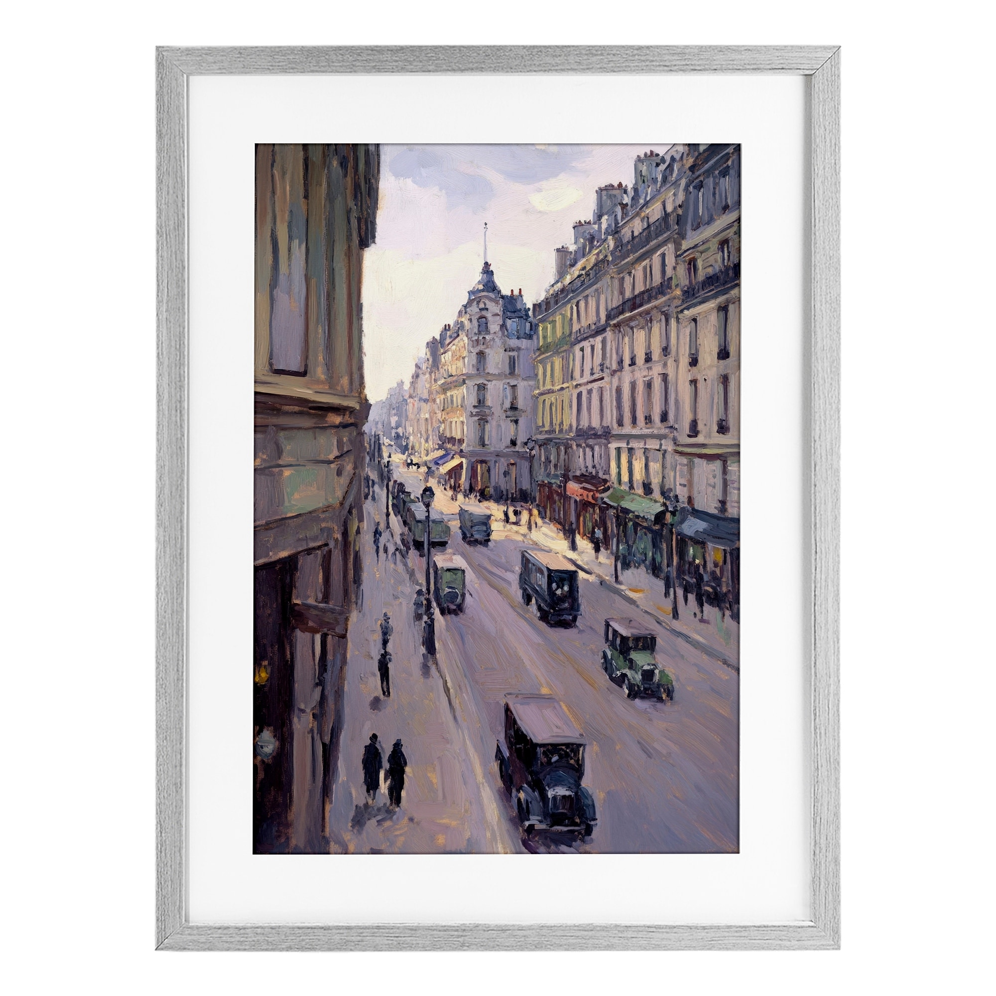 Stupell Vintage Paris Street Scene Under Glass Framed Design By Petal Prints Design