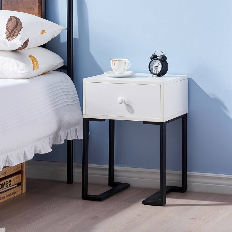 VECELO Modern 1-Drawer Wood Nightstands
