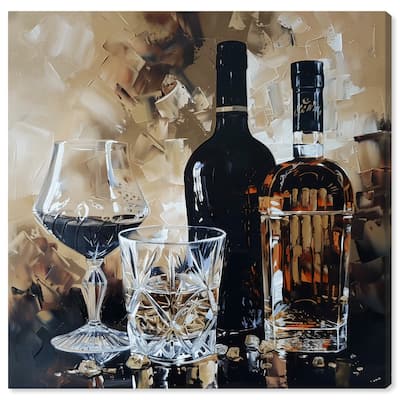 Notoriart His Favorite Drink Gallery Wrapped Bar Cart Art For Men