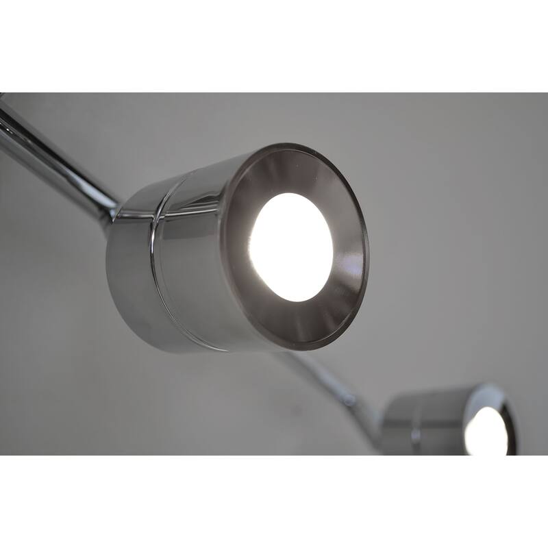 Core 4-light Satin Nickel LED Fixed Rail, Satin Nickel Steel Shade - Satin Nickel