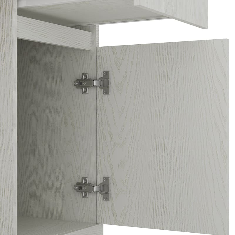 51.18" Computer Desk, Modern Executive Desk with Drawers and Cabinet, Home Office Desk with Charging Station for Work, Study