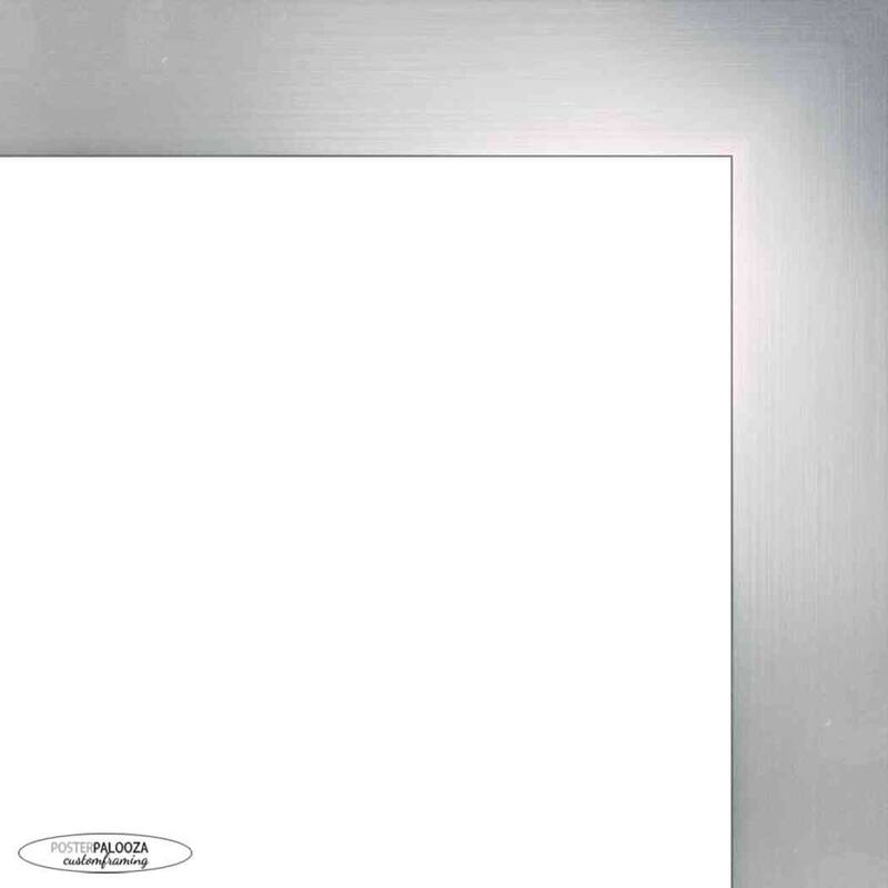 34x22 Contemporary Silver Complete Wood Picture Frame with UV Acrylic