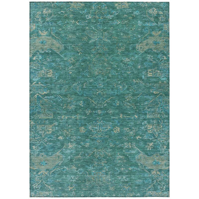 Machine Washable Indoor/ Outdoor Traditional Chelsea Chantille Rug