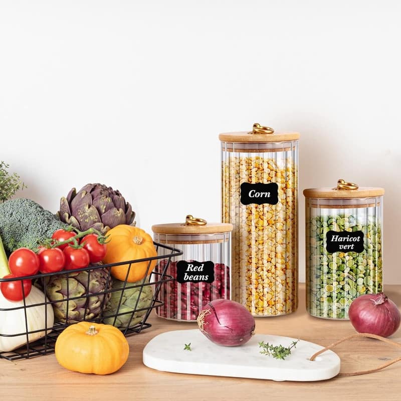 Storage Jars Decorative Coffee Bar Container Kitchen Glass Canister