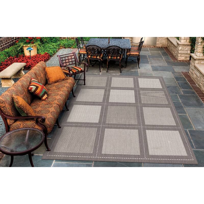 Dream Decor Rugs Pergola Checkers Indoor Outdoor Area Rug
