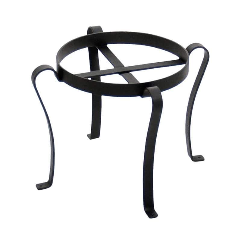 Achla Designs Medium Indoor Outdoor Patio Flowerpot Plant Stand, 12 Inch Tall, Black Powder Coat Finish