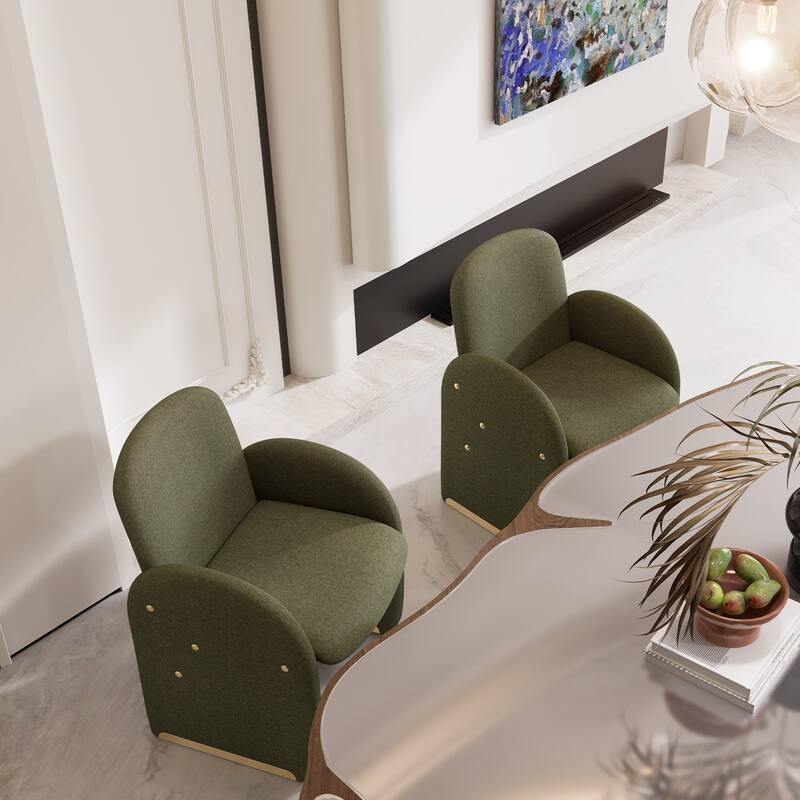 20"x19.7" Oversized Modern Dining Chair Fbaric Upholstered Dining Room Chairs