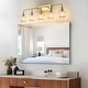 preview thumbnail 10 of 151, Modern Vanity Lights Dimmable Bathroom Light Fixtures with Glass Shade