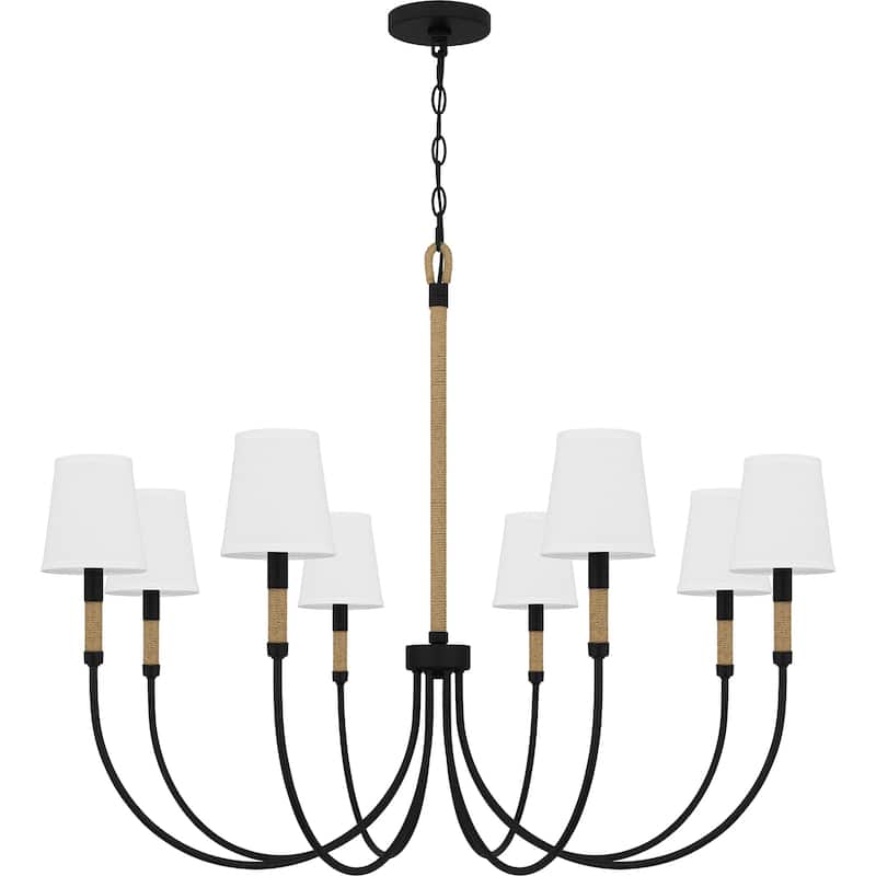 Bayside 8-Light Matte Black Chandelier