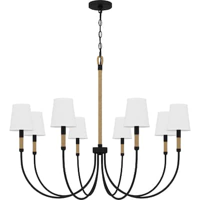 Bayside 8-Light Matte Black Chandelier