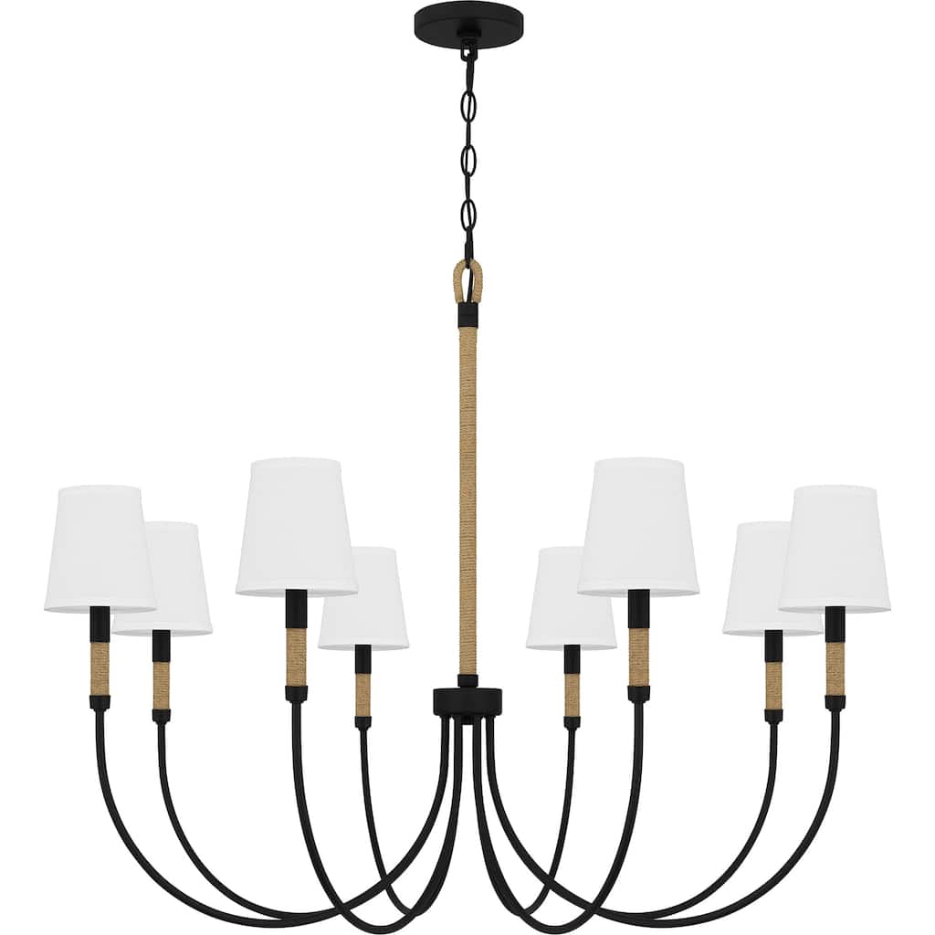 Bayside 8-Light Matte Black Chandelier