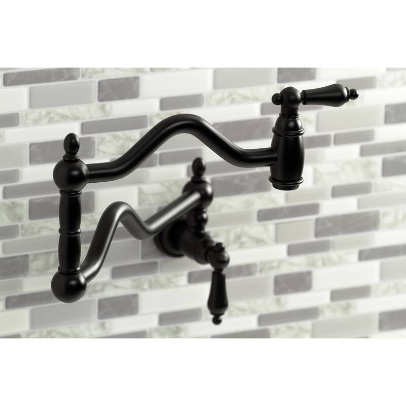 Heritage Wall Mount Pot Filler Kitchen Faucet