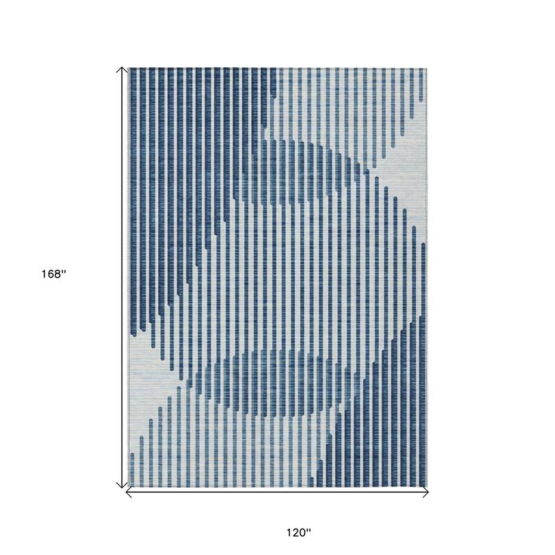 HomeRoots Geometric Transitional Rectangle Outdoor Rug