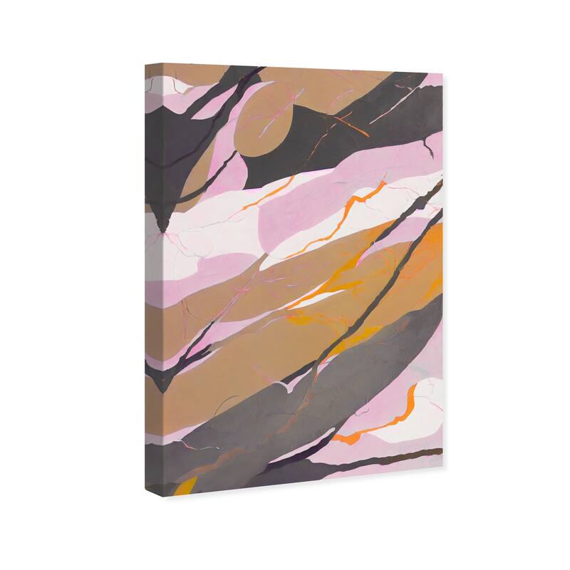 Wynwood Studio Canvas Abstract Twillight Vissage Brown and Tan Rustic Wall Art Canvas Print