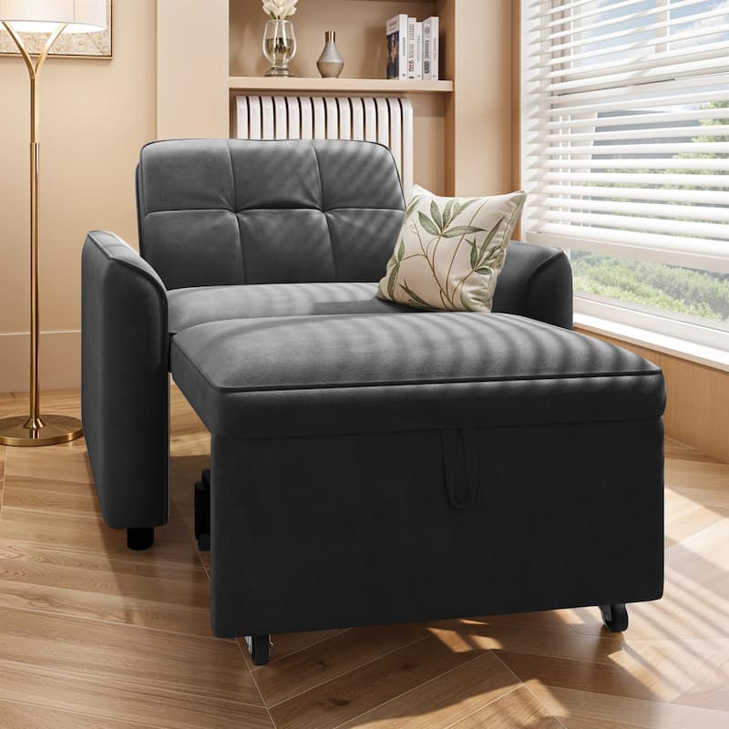 3-in-1 Sleeper Sofa Bed, Pull Out Chair Sofa For Living Room