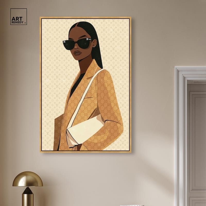 Elegant Coat Gal Canvas by Art Remedy