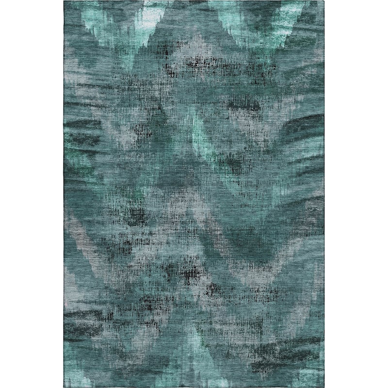 Premium Washable Super Soft Brushstrokes Modern V Mayfield Rug