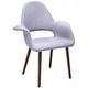 preview thumbnail 27 of 27, Retro Upholstered Dining Armchair w/ Walnut Legs