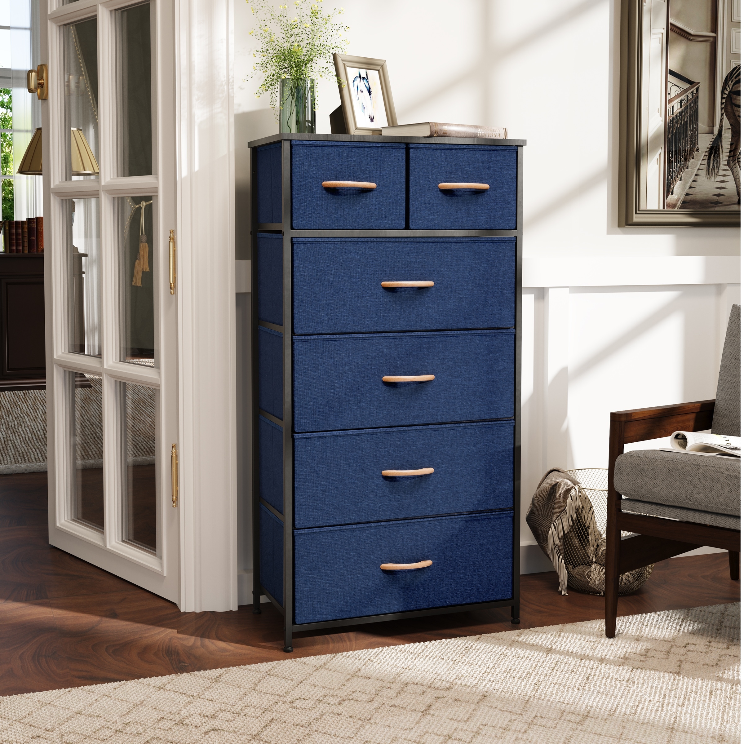 Vertical 6 drawer deals dresser