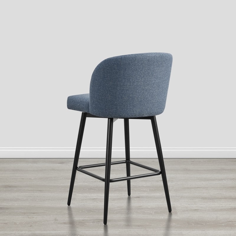 Charlotte Counter Height Swivel Barstool with Metal Legs Set