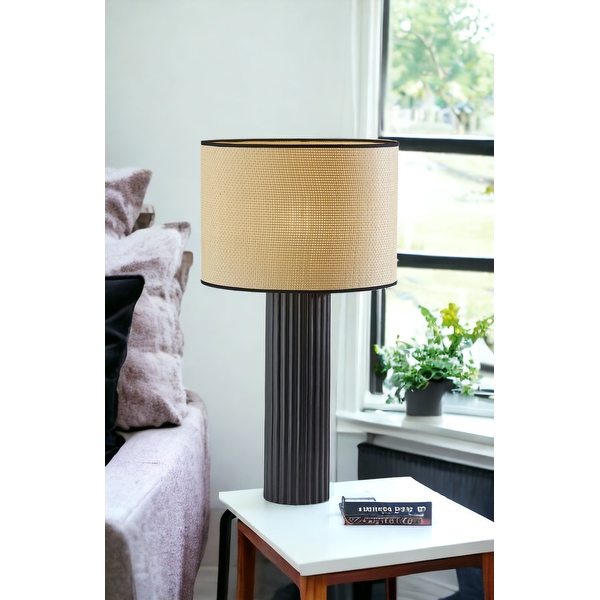 Ceramic cylinder lamp on sale
