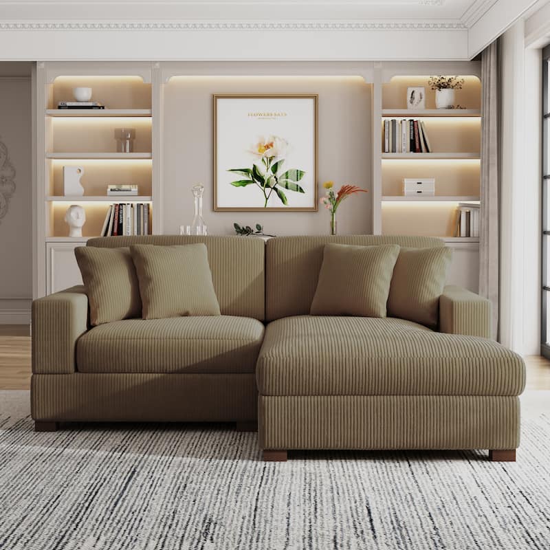 Oversized Modular Sectional Sofa Set with Pillows for Living Room